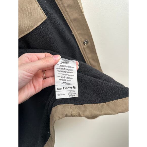 Carhartt Roane Hooded Quick Duck Shirt Jacket - Picture 10 of 12